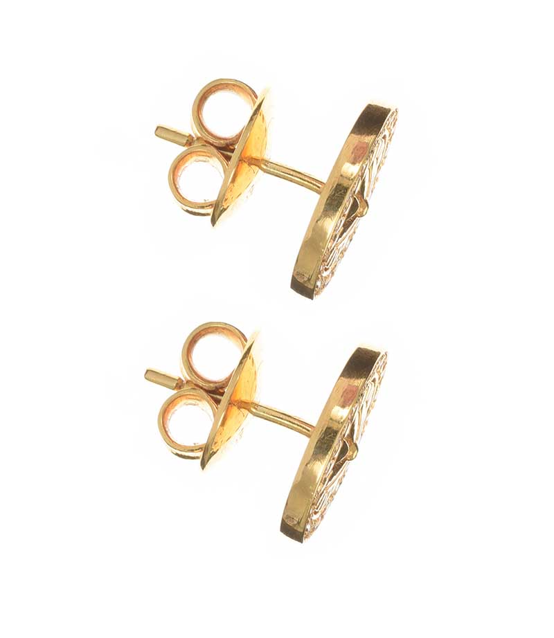 18CT GOLD DIAMOND EARRINGS - Image 2 of 3