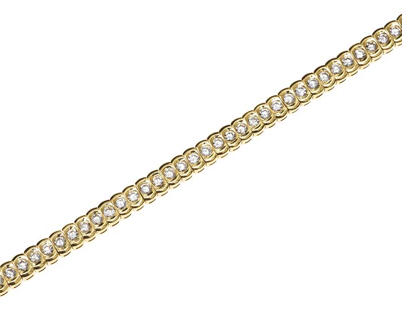 18CT GOLD DIAMOND BRACELET - Image 2 of 3