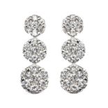 18CT WHITE GOLD DIAMOND EARRINGS