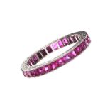 PLATINUM RUBY ETERNITY RING