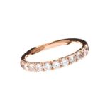 18CT ROSE GOLD DIAMOND BAND