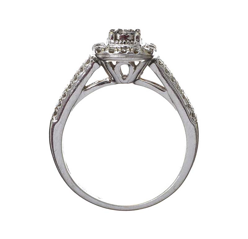 9CT WHITE GOLD DIAMOND RING - Image 3 of 3