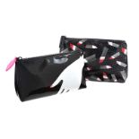 TWO LULU GUINNESS MAKE-UP BAGS