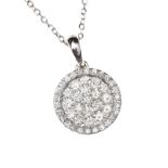 18CT WHITE GOLD DIAMOND NECKLACE