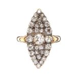 VICTORIAN 18CT GOLD DIAMOND RING