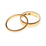 TWO 18CT GOLD BANDS