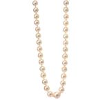 CULTURED PEARL STRAND WITH 9CT WHITE GOLD CLASP