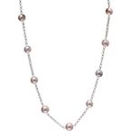 14CT WHITE GOLD CULTURED PEARL NECKLACE