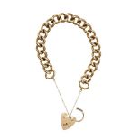 9CT GOLD CURB LINK BRACELET