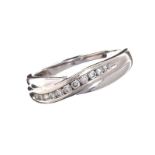 18CT WHITE GOLD DIAMOND BAND