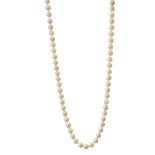 STRAND OF CULTURED PEARLS WITH SILVER-TONE CLASP