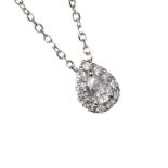 18CT WHITE GOLD DIAMOND NECKLACE