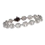 18CT WHITE GOLD DIAMOND BRACELET