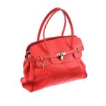 ABRO RED LEATHER HANDBAG