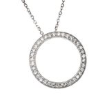 18CT WHITE GOLD DIAMOND NECKLACE