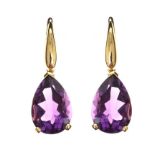 18CT GOLD AMETHYST EARRINGS