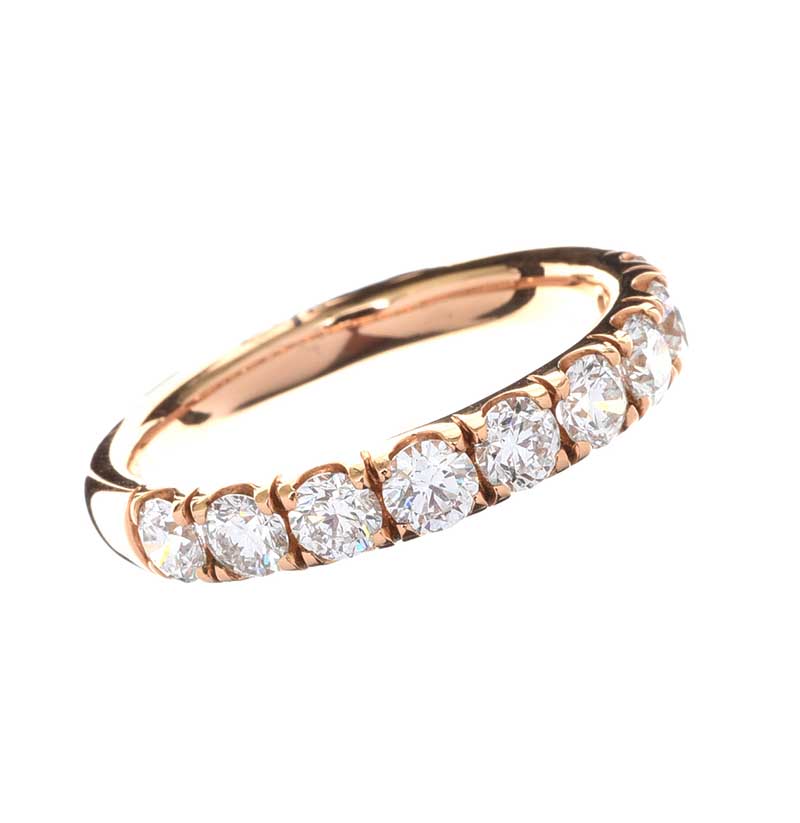 18CT ROSE GOLD DIAMOND RING