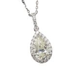 18CT WHITE GOLD DIAMOND NECKLACE