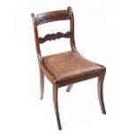 REGENCY MAHOGANY SIDE CHAIR