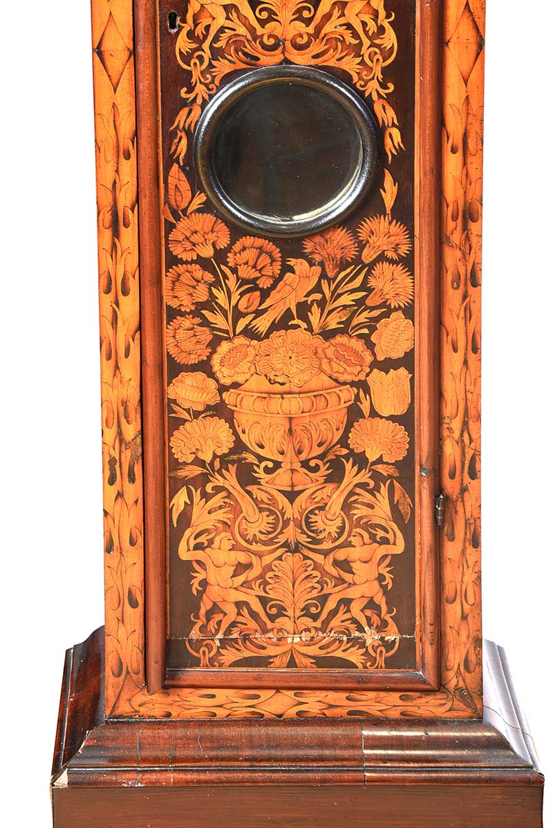 EIGHTEENTH CENTURY MARQUETRY LONG CASE CLOCK - Image 8 of 13