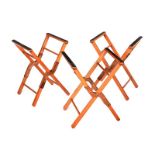 THREE VINTAGE FOLDING LUGGAGE STANDS