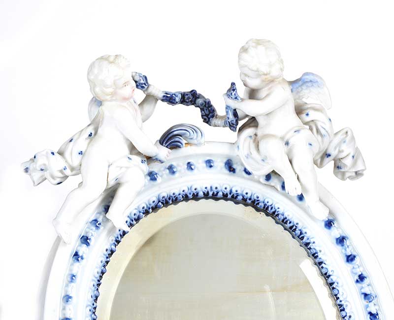 CONTINENTAL PORCELAIN DRESSING TABLE MIRROR - Image 2 of 5