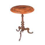 VICTORIAN WALNUT LAMP TABLE