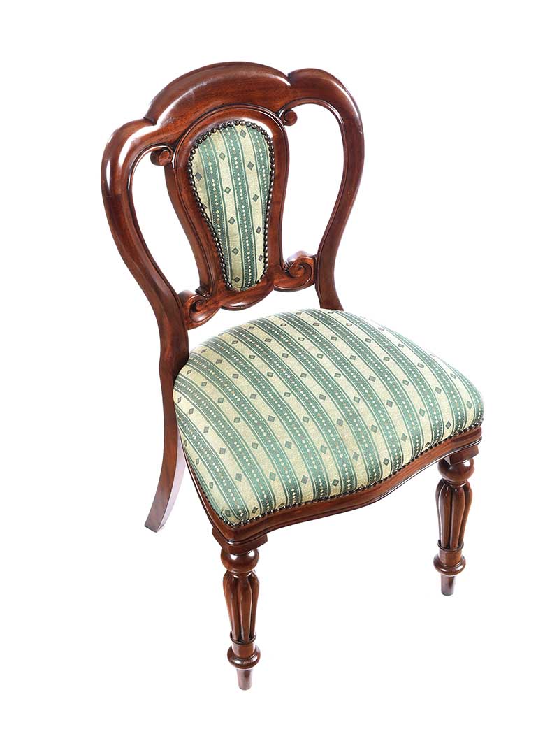 SET OF FOUR VICTORIAN STYLE DINING ROOM CHAIRS - Image 3 of 6