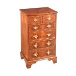 YEW WOOD CHEST OF DRAWERS