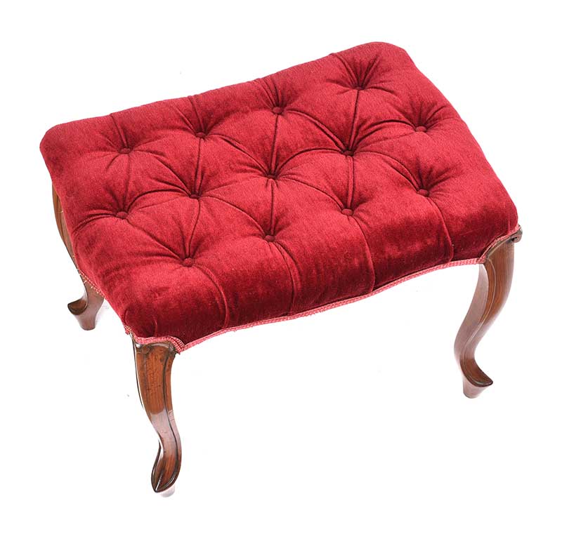 VICTORIAN UPHOLSTERED STOOL - Image 2 of 3