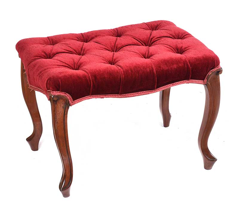 VICTORIAN UPHOLSTERED STOOL