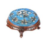 VICTORIAN BEADWORK FOOT STOOL