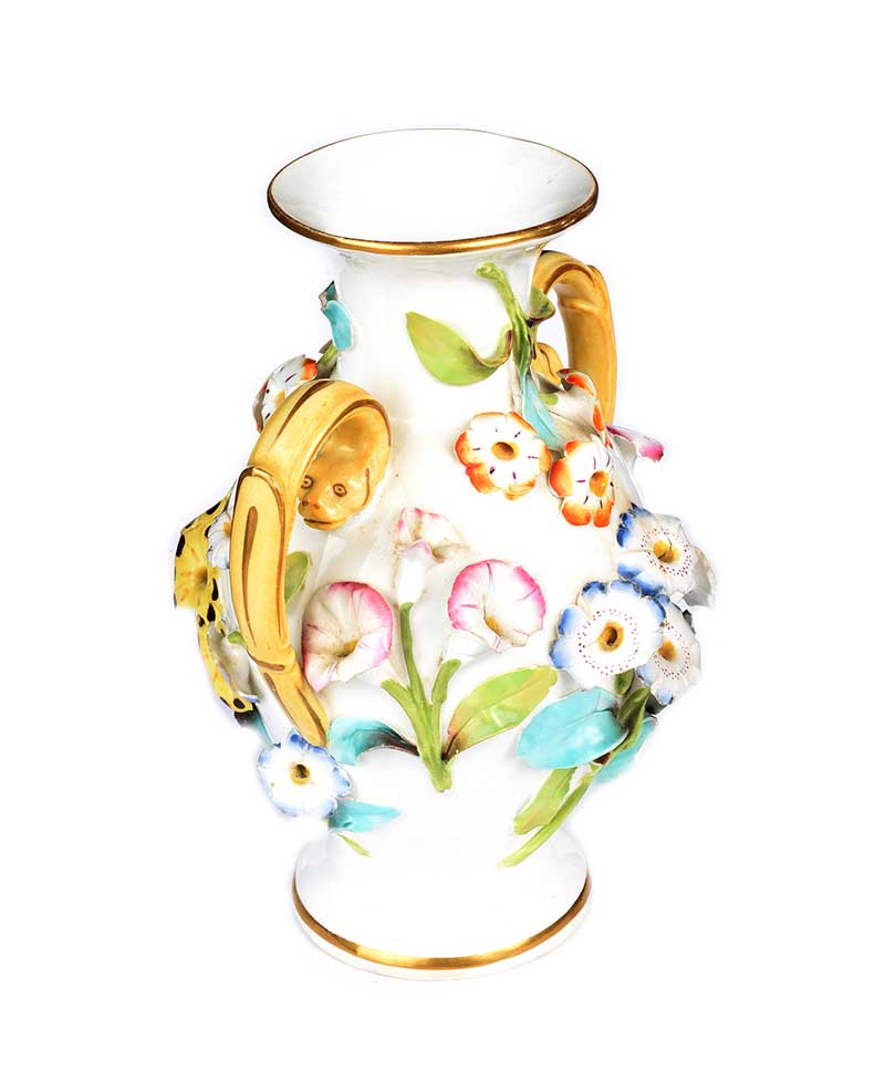 NINETEENTH CENTURY ENGLISH PORCELAIN TWO HANDLED VASE - Image 2 of 4