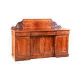 VICTORIAN MAHOGANY GALLERY BACK SIDEBOARD