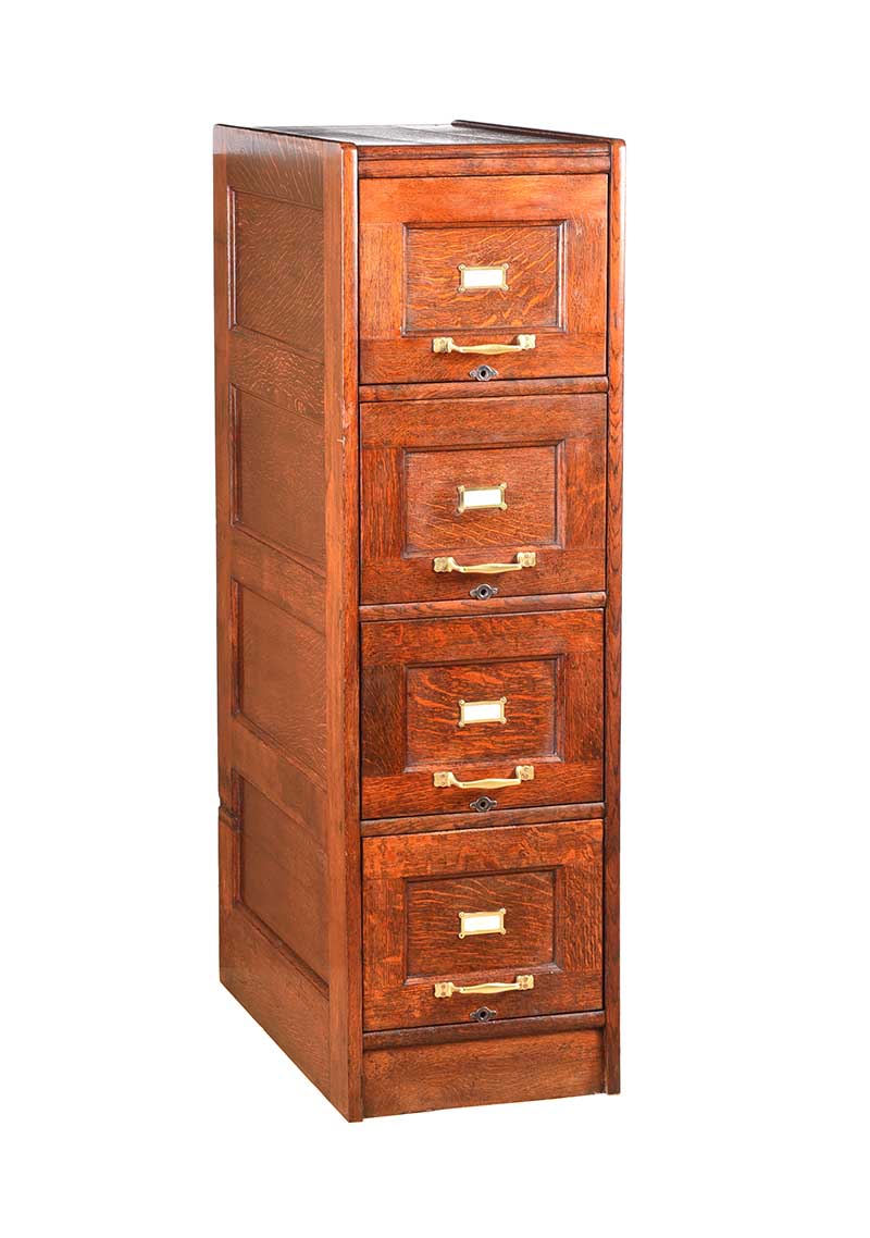 ANTIQUE OAK FILING CABINET