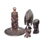 COLLECTION OF FOUR AFRICAN CARVINGS