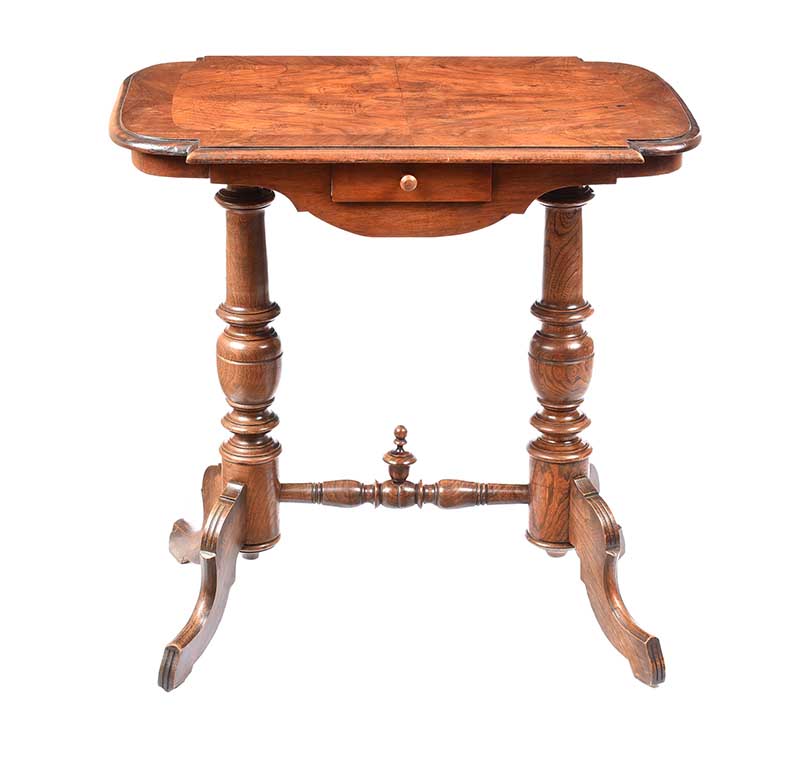ANTIQUE WALNUT LAMP TABLE - Image 6 of 8