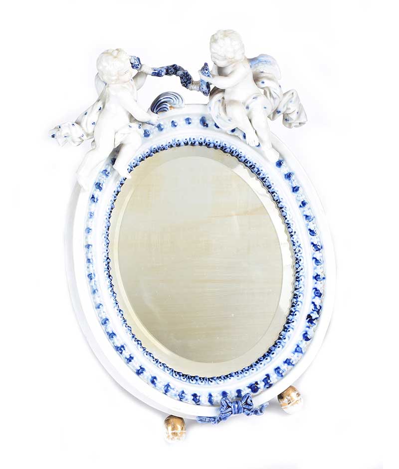 CONTINENTAL PORCELAIN DRESSING TABLE MIRROR