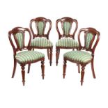SET OF FOUR VICTORIAN STYLE DINING ROOM CHAIRS