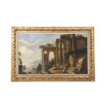 GRAND TOUR NINETEENTH CENTURY GILT FRAMED OIL PAINTING