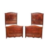 PAIR OF EDWARDIAN MAHOGANY SINGLE BEDS