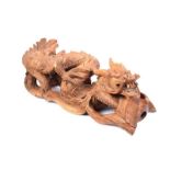 CARVED WOODEN DRAGON