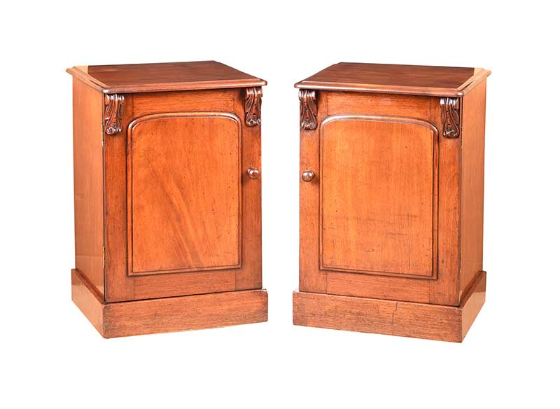 PAIR OF WILLIAM IV BEDSIDE PEDESTALS