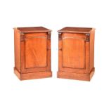 PAIR OF WILLIAM IV BEDSIDE PEDESTALS