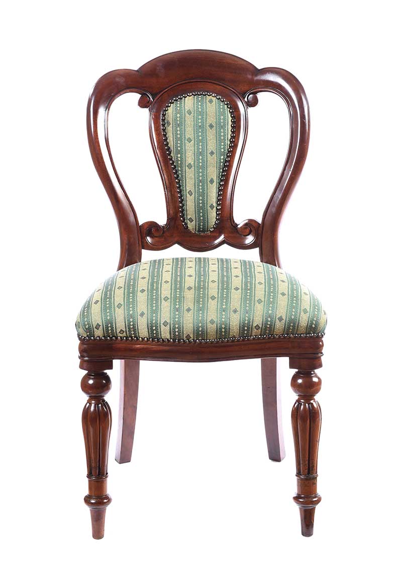 SET OF FOUR VICTORIAN STYLE DINING ROOM CHAIRS - Image 4 of 6