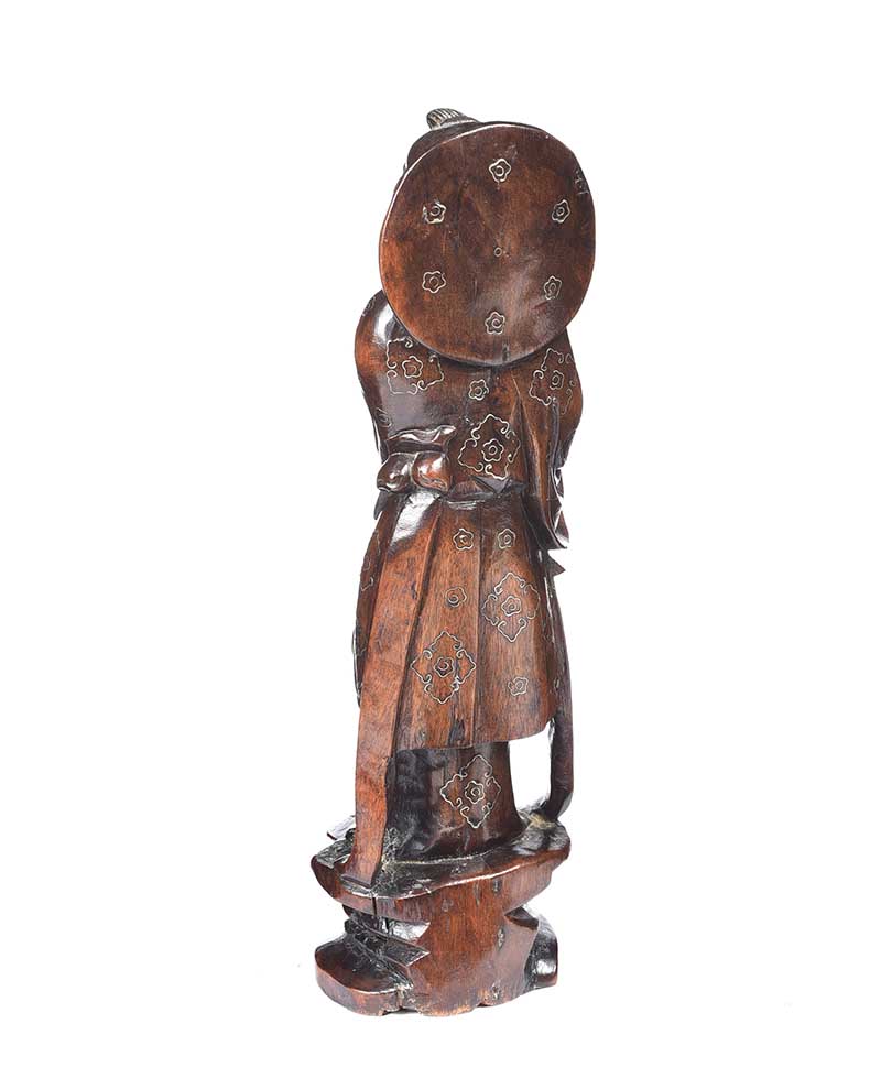 CHINESE CARVED FIGURE - Image 3 of 5