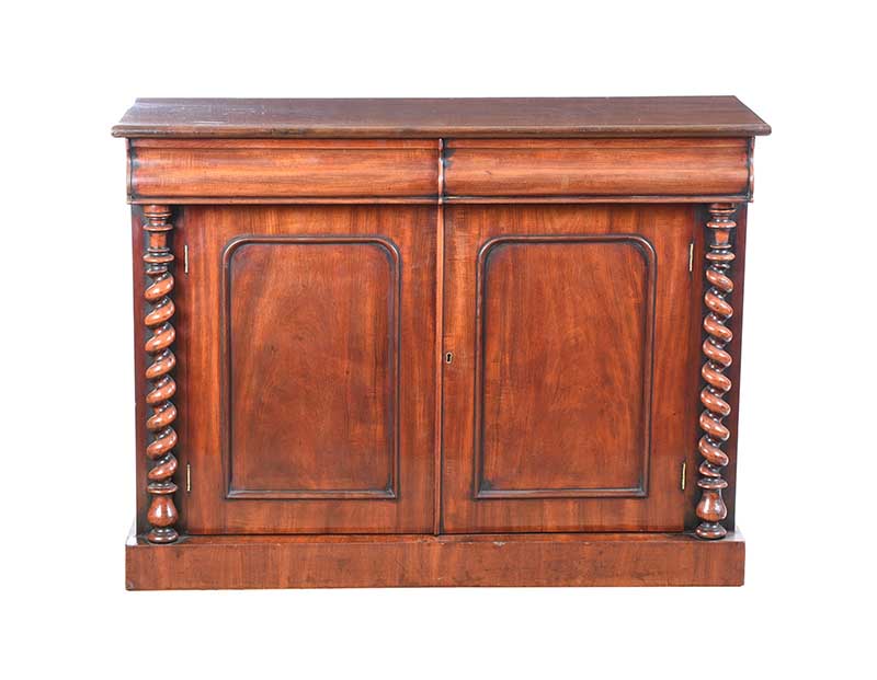 VICTORIAN MAHOGANY SIDE CABINET - Image 4 of 8