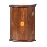 NINETEENTH CENTURY BOW FRONT CORNER CABINET