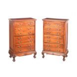 PAIR OF MAHOGANY FOUR DRAWER CHESTS