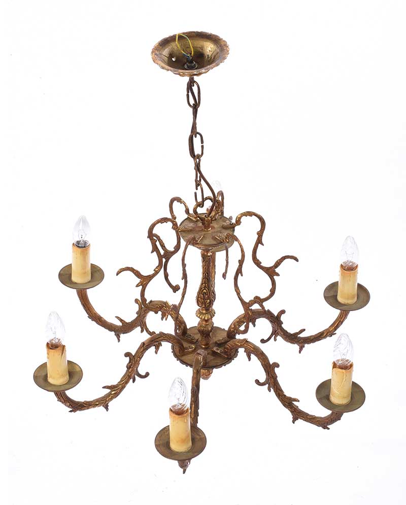 BRASS CHANDELIER - Image 4 of 4